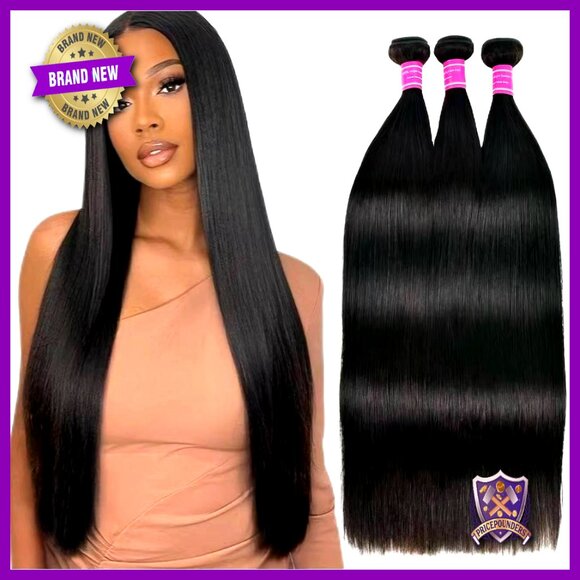 100% Brazilian Virgin Hair Extensions 3 Bundles Straight 16-20 Inch